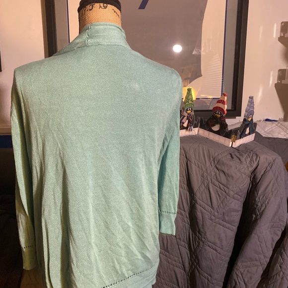 LOFT (Ann Taylor) Teal (green) Open Cardigan - Picture 2 of 5